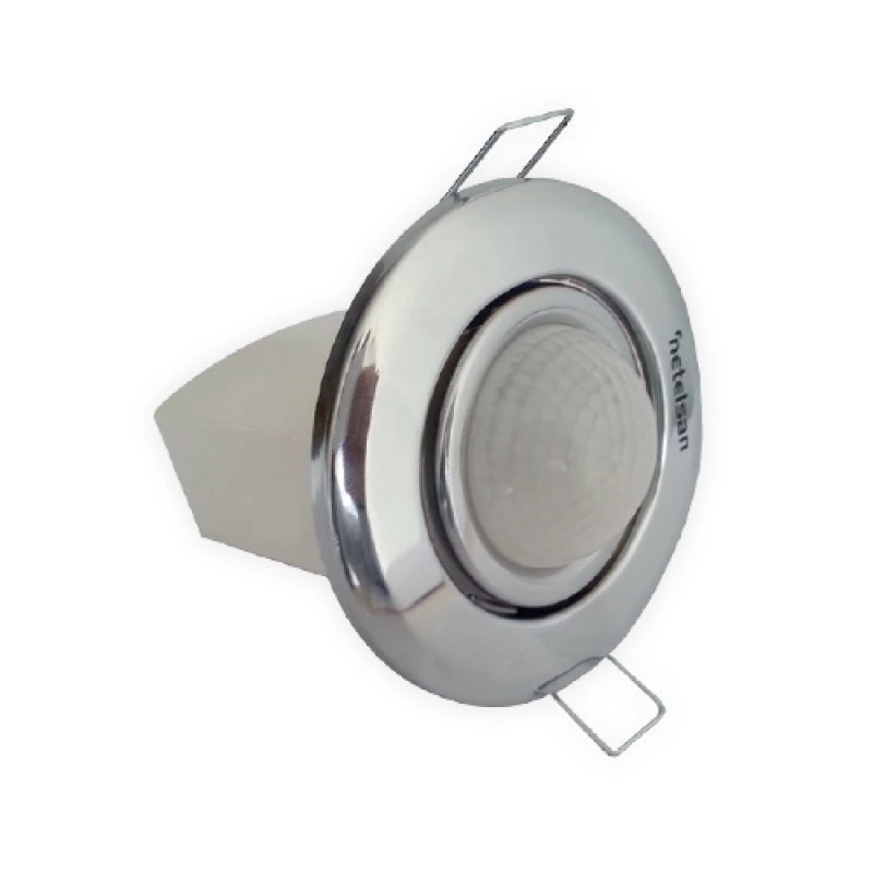 Jumbo Spot Üç Gözlü Oynar Başlıklı 360˚ Dijital Tavan Tipi Sıva Altı Hareket Sensörü(krom)